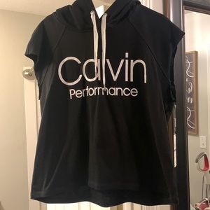 NWT Calvin Klein Performance Sleeveless Hooded Sweatshirt